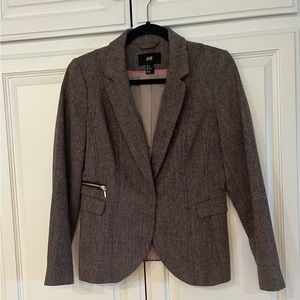 H&M brown wool blend blazer